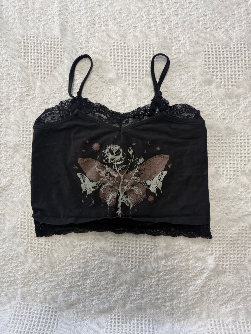 Cosmic Aura Graphic Lacey Tank (S)